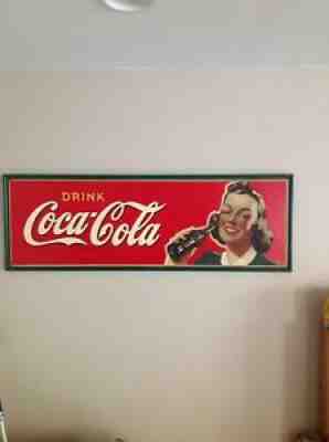 1941 Coca Cola Sign 4 Feet 6 Inches By 18 Inchesâ?¦Not Metal