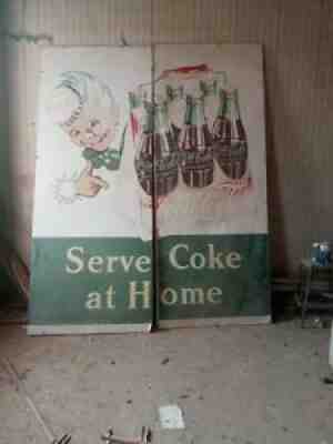 1948 Coca Cola Billboard with Sprite Boy Extremely Rare!