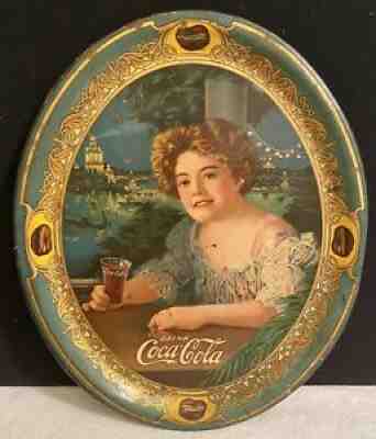 RARE 1909 COCA COLA TIN WORLD'S FAIR SERVING TRAY