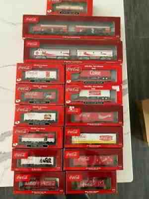 Athearn Coca-Cola Lot of 15 Trains & Trucks