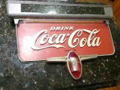 1940s VTG Glass Front Coca-Cola Please Pay Cashier Countertop Coke Sign PARTS