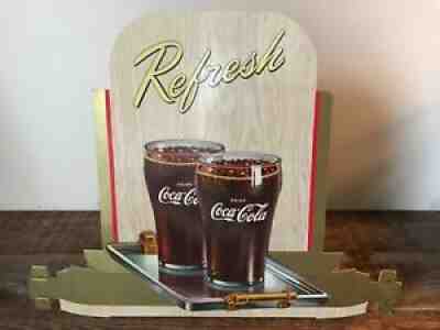 VINTAGE 1950? Â COCA COLA CARDBOARD DISPLAY REFRESH Tabletop