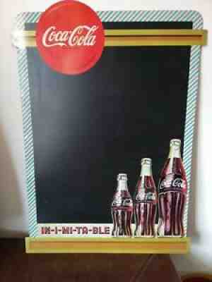 Vintage Mexican 2 dif COCA COLA metal Chalkboard & Pepsi cola Signs from 50's