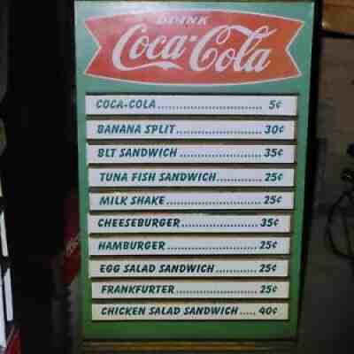 Coca Cola Mesonite Menu Board