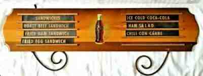 Original Wooden Coca-Cola Kay Displays Soda Pop Advertising Menu Board