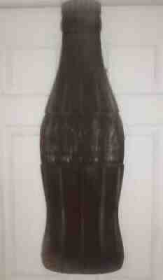 Vintage Coca~Cola Bottle 6 fl.ozs Large METAL SIGN (RARE) 37" X 12" 3D 3 FT TAL