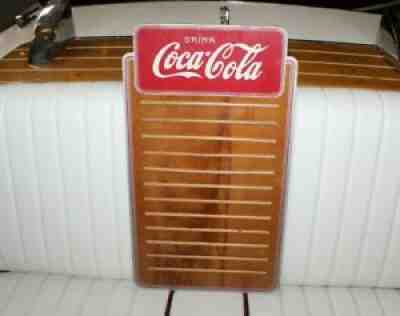 1939 Vintage Coca-Cola Wood & Masonite Menu Board By Kay Display's Inc