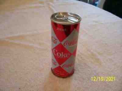 Vintage Diamond Coca Cola Pull Top Coke Can 1960's Steel Can Ring Pull Unopened