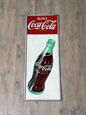 1950â??s PARIS FRANCE FRENCH BUVEZ COKE COCA COLA BOTTLE METAL SIGN 16 x 39.5â?