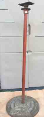Antique COCA COLA Cast Iron Sign Lollipop Policeman Base Stand + Upright Pipe
