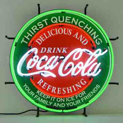 Coca Cola Neon sign Evergreen drink Coke lamp light Vendo 39 Machine Game room
