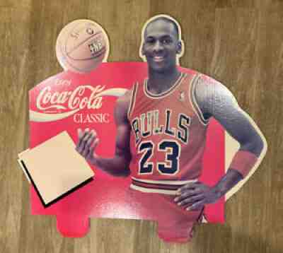 Vintage Michael Jordan Coca-Cola Advertising Cardboard Sign 28x25 Coke 1987 RARE