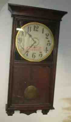 ORIGINAL COCA COLA REGULATOR CLOCK CIRCA 1900 - RUNNING - IN NICE SHAPE