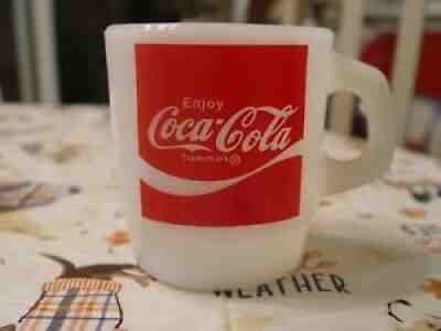 Anchor Hocking Enjoy Coca-Cola Coke Soda Milk Glass Advertising Coffee Mug