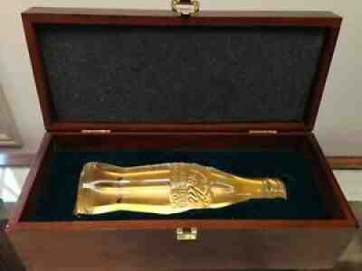 1996 ATLANTA OLYMPICS SAMPLE COCA-COLA BOTTLE W/ WOOD CASE