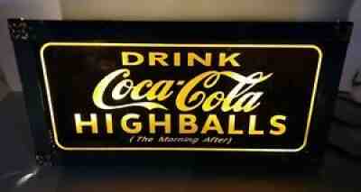 Vintage Drink Coca-Cola HIGHBALLS (The Morning After) Sign