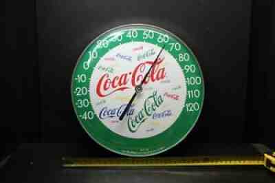 Vtg Coca-Cola Tru Temp Jumbo Dial Advertising Thermometer Original Coke Awesome