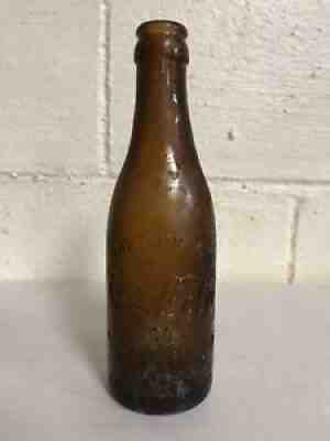 Amber Straight Side Blown Mold Coca-Cola Bottle Huntington West Virginia WVa Wv