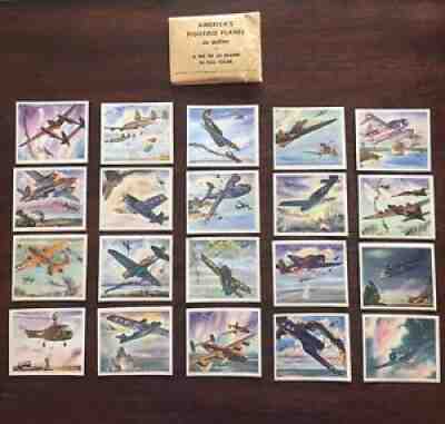 Americas Fighting Planes In Action Cards Coca Cola Complete Set 1940â??s