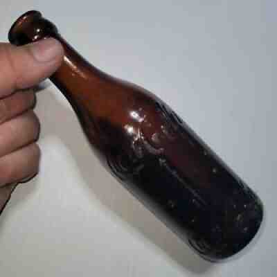 Knoxville Amber Double Arrow Triple Script Coca Cola Soda SS Bottle 1915