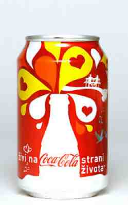 2006 Coca Cola can from Serbia / Montenegro / Bosnia, Coca-Cola side of life