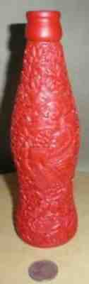 RARE CHINESE CINNABAR VASE COCA COLA BOTTLE SHAP~ EXECUTIVES ONLY GREAT WALL