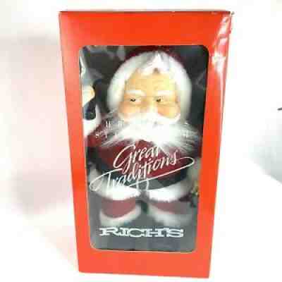 Vtg Richâ??s Coca Cola Santa Plush Bottle in Box 15" Francesca & Co Dakin 1988