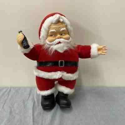 VTG 1988 RICH'S COCA COLA PLUSH 15" SANTA WITH COKE IN HAND-FRANCESCA & CO-DAKIN