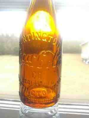 Amber Straight Side Coca-Cola Bottle Huntington West Virginia WVa Wv Coke
