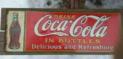 vintage coca cola tin sign