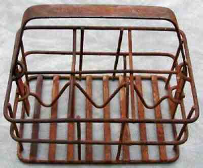 Vintage Coca-Cola Oklahoma Rusty Metal 6-Pack Bottle Carrier Drink Holder Caddy