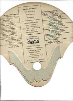COCA-COLA FAN ADVERTISEMENT EARLY DATE PHONE NUMBERS 2 & 3 digits ROCKWOOD TENN