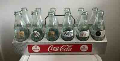 Original Vintage Metal COCA COLA 12 Glass Bottle Delivery Carrier W/ Collection