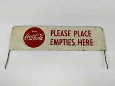 Vintage Coca Cola "Please Place Empties Here" Display Sign