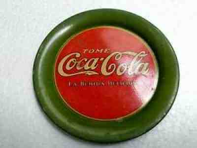 Antique Mini tin tray soda COCA COLA pre 1920s!