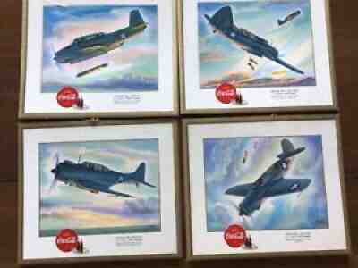 MILITARY COCA COLA AMERICAS FIGHTING PLANES WWll W. Heaslip paintings