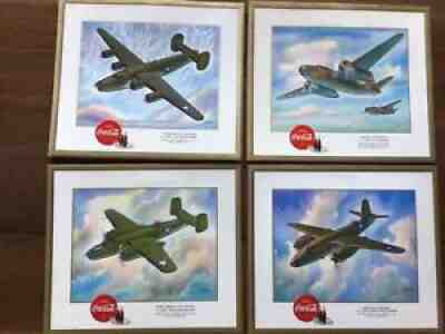 MILITARY COCA COLA AMERICAS FIGHTING PLANES WWll W. Heaslip paintings