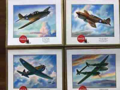 MILITARY COCA COLA AMERICAS FIGHTING PLANES WWll W. Heaslip paintingsk