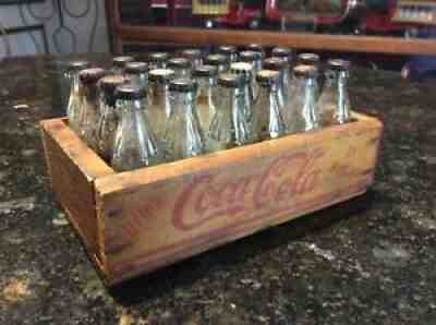 Rare 1929 Coca-Cola Miniature Bottle Case with 24 Bottles
