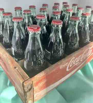 24 Coca-Cola bottles ~ With Case 1972 ~ Vintage ~ Full Bottles In Great Shape!