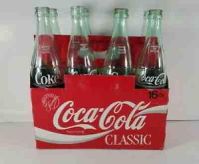 Lot of 3 8 pack Coca Cola 24 Green Glass Bottles 16 oz PINT Carton Coke Vintage