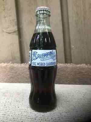 Coca-Cola Commemorative Bottle 8 oz - 1995 Wolrd Series Champions Atlanta Braves