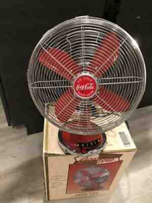 Coca-Cola Coke Oscillating Table Fan New Open Box Vintage Style