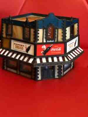 Coca Cola Corner drugs 1940â??s By Bill Job Forma Vitrum 1997Stain Glass Light