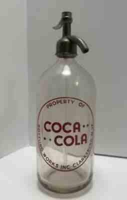 Vintage COCA COLA SELTZER BOTTLE Clarksburg, W.VA Rare West Virginia