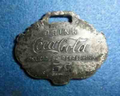 Original Circa 1910 "Coca-Cola" Advertising Watch Fob, Two Bulldogs.