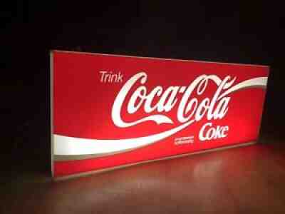 Rare Vintage Old Original Coca Cola Light Sign Not Enamel Large !