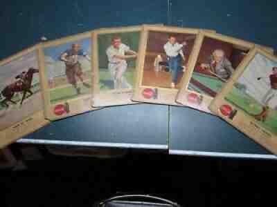 RED GRANGE 1947 SET of 6 COCA COLA ALL TIME SPORTS FAVORITE CARDBOARD SIGNS