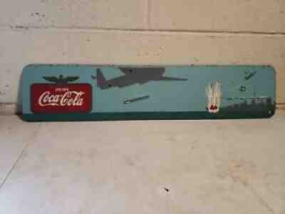 Original 1940's Kay Displays Drink Coca-Cola Advertising Sign ~ WW11 Torpedo