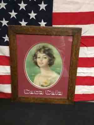 Rare Vintage Coca Cola Cardboard Sign Beautiful Girl Haskell Coffin Signed. Nice